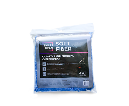 Soft Fiber - салфетка микрофибра супермягкая 40х40см, SmartOpen