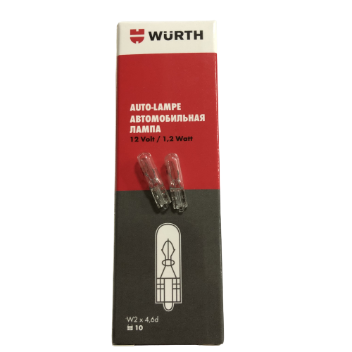 Автолампа тип W1.2W 12V 1.2W, W2.Ох4.6D Воx