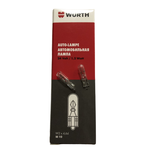 Автолампа тип W1.2W 24V 1.2W, W2.0х4.6D Box