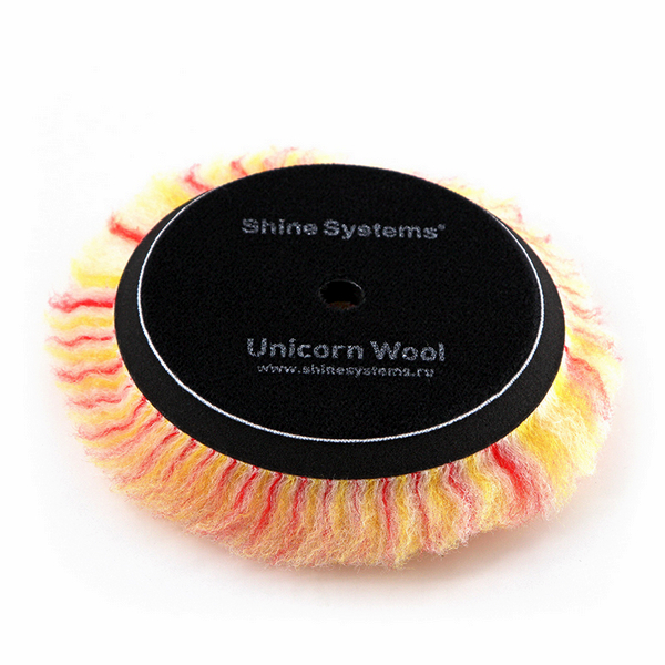 Unicorn Wool Pad - полировальный круг из цветного меха 130мм, Shine Systems