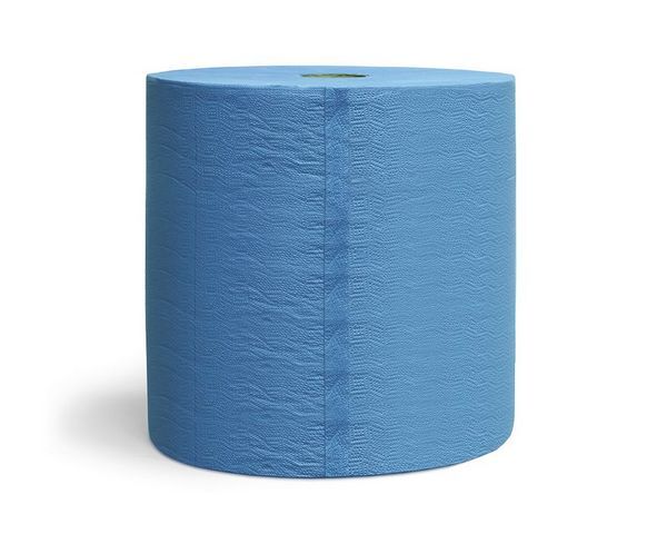 Трехслойные очищающие бумажные салфетки JETA PRO, синие 35х38см, рулон 500шт